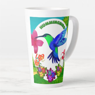 Caneca De Café Latte Hummingbird entre a beleza da natureza, as Asas Se