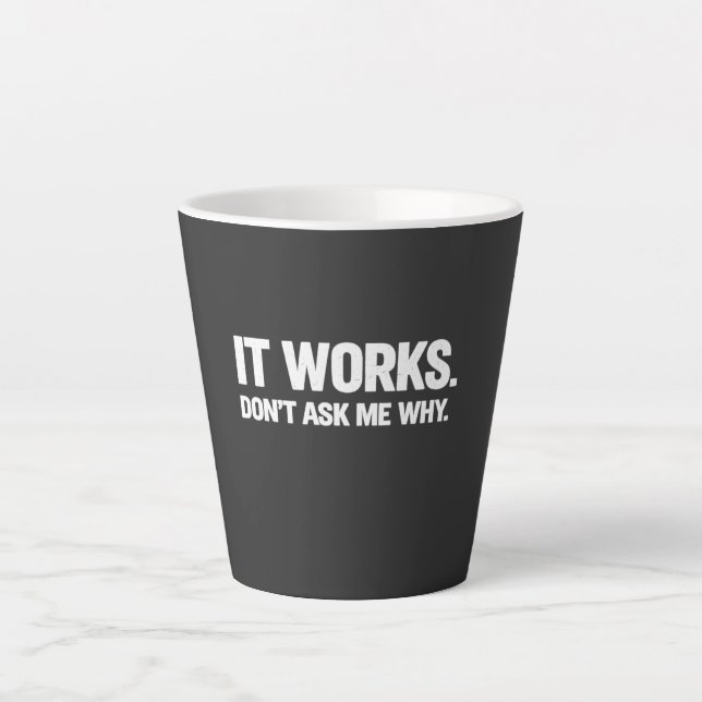 Caneca De Café Latte Humor de Programador Engraçado para Desenvolvedore (Frente)