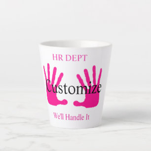 Caneca De Café Latte Humor Divertido do Departamento de RH Thunder_Cove