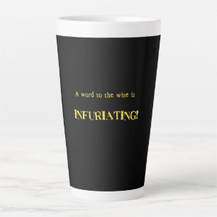 Caneca De Café Latte Humor 'Palavra aos Sábios' Divertido