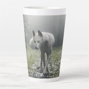Caneca De Café Latte Husky Siberiano Branco