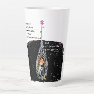 Caneca De Café Latte HWJ Você Foi Plantado Latte Mug