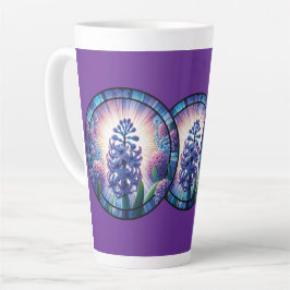 Caneca De Café Latte Hyacinth Stainth Glass Art