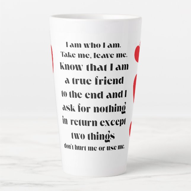 Caneca De Café Latte I Am Who I am collection. (Frente)