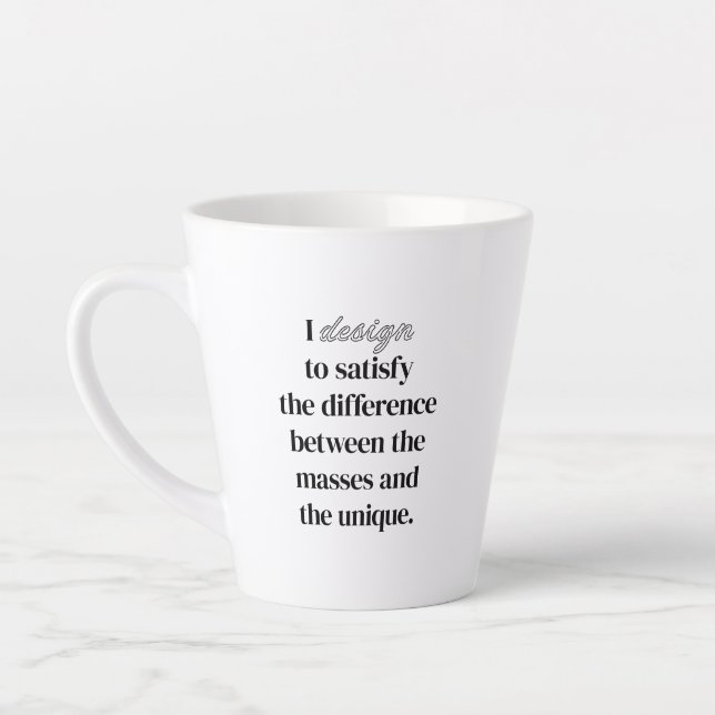 Caneca De Café Latte I Design Latte Mug (Esquerda)