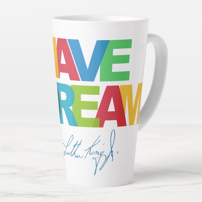 Caneca De Café Latte I have a dream (Ângulo direito)