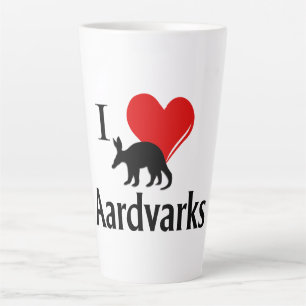Caneca De Café Latte I Heart Aardvarks