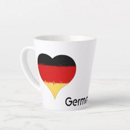 Caneca De Café Latte I Heart Germany Flag