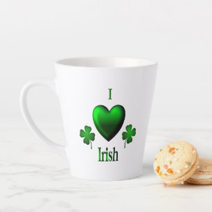 Caneca De Café Latte I Heart Irish