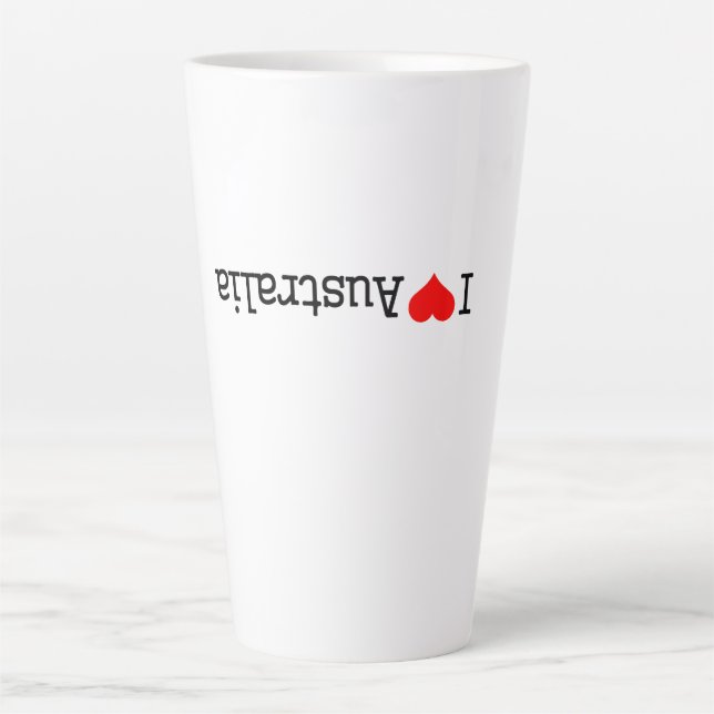 Caneca De Café Latte I Love Australia (Frente)