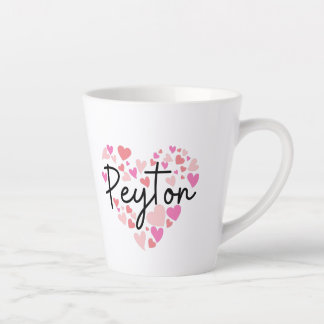 Caneca De Café Latte I love Peyton