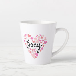 Caneca De Café Latte I love Zoey