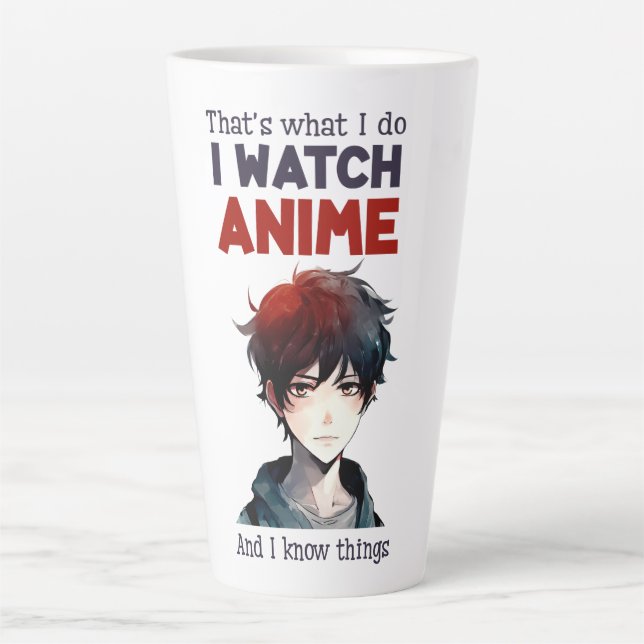 Caneca De Café Latte i watch Anime (Frente)