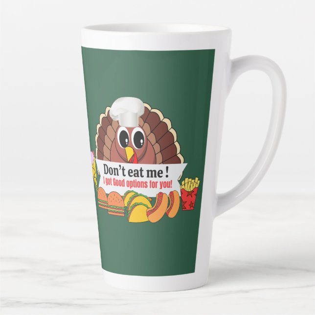 Caneca De Café Latte Ideias de peru para comer outra comida mas não ele (Direita)