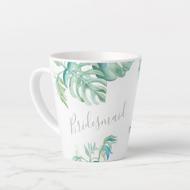 Caneca De Café Latte Ideias de presentes de proposta de Bridesmaid Trop (Ângulo esquerdo)