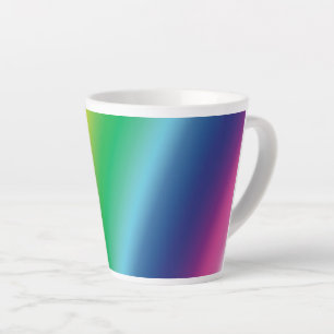 Caneca De Café Latte igualdade entre cores do orgulho do arco-íris - c