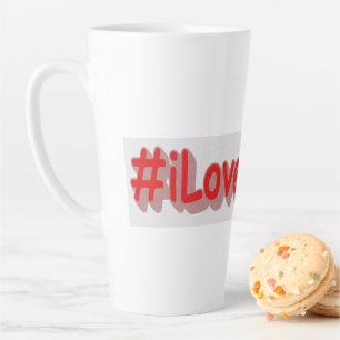 Caneca De Café Latte "#iLoveITALY" Design bonito. Compre agora