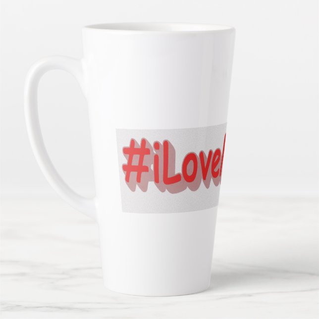 Caneca De Café Latte "#iLoveMichigan " Design bonito. Comprar Agora (Esquerda)