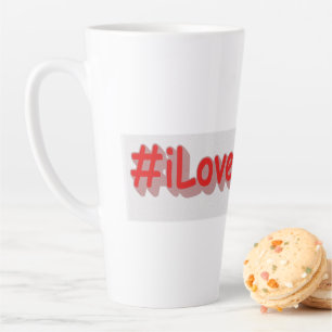 Caneca De Café Latte "#iLoveQuebec " Design bonito. Comprar Agora