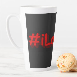 Caneca De Café Latte "#iLoveUK" Design bonito. Compre agora