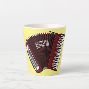 Caneca De Café Latte Ilustração de desenho animado de Accordion