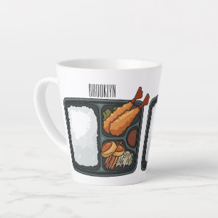 Caneca De Café Latte Ilustração de desenho animado de Bento