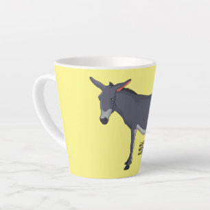 Caneca De Café Latte Ilustração de desenho animado de Donkey