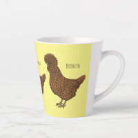 ilustração de desenho animado de galinha polonesa 