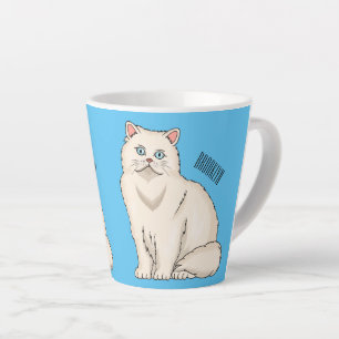 Caneca De Café Latte Ilustração de desenho animado de gato persa
