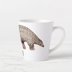 Caneca De Café Latte Ilustração de desenho animado de Pangolin