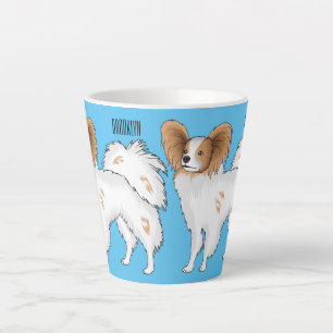 Caneca De Café Latte Ilustração de desenho animado de Papillon