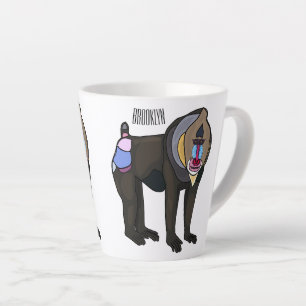 Caneca De Café Latte Ilustração de desenho animado Mandrill