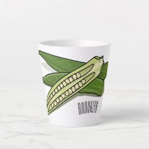 Caneca De Café Latte Ilustração de desenho de Okra