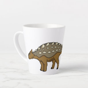 Caneca De Café Latte Ilustração de dinossauro blindado Ankylosaurus