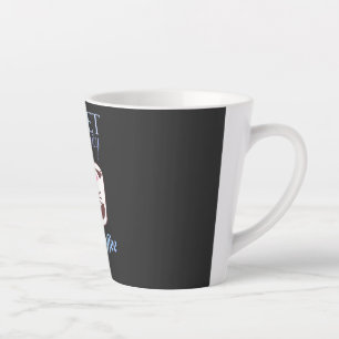 Caneca De Café Latte Ilustração de Gato Café Serenidade Doce