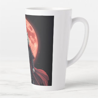 Caneca De Café Latte Ilustração de Guerreiro Fantasia Japonês