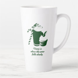 Caneca De Café Latte Ilustração de inverno