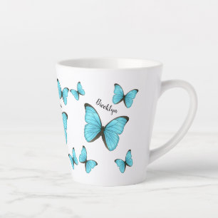 Caneca De Café Latte Ilustração do desenho animado das borboletas Morph