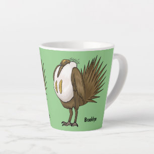 Caneca De Café Latte ilustração do desenho animado de aves de garagem d
