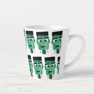 Caneca De Café Latte Ilustração do Monstro de Frankenstein