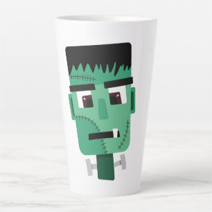Caneca De Café Latte Ilustração do Monstro de Frankenstein