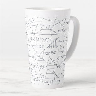 Caneca De Café Latte Ilustrações de Cálculos Manuscritos de Matemática