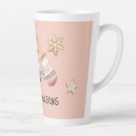 Caneca De Café Latte Ilustrações Rusticais do País, Cor de Água Cinta R