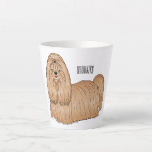 Caneca De Café Latte Imagem de desenho animado de cabelos longos Shih t