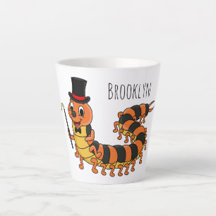 Caneca De Café Latte Imagem de desenho animado em centopeia