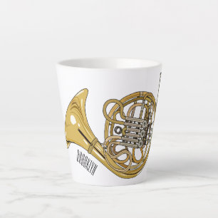 Caneca De Café Latte Imagem de desenho animado francês