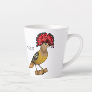 Caneca De Café Latte Imagem de desenho animado real de aves apanhadoras