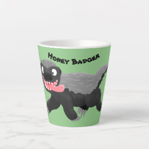 Caneca De Café Latte Imagem de desenhos animados famintos e engraçados