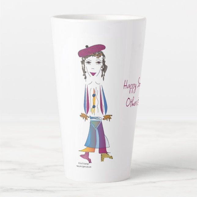 Caneca De Café Latte "Imogene" - Almas Felizes Latte Mug (Frente)