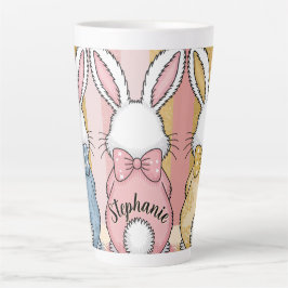 Caneca De Café Latte Impressão Animal de Coelho da Páscoa Bonita Trio P